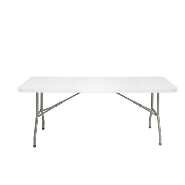 Inklapbare Buffettafel | Kunststof/Staal | Wit Blad | Grijs Frame | In-/Outdoor | 1827x750x745(h)mm