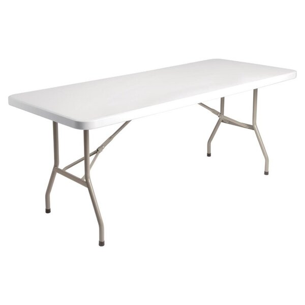 Inklapbare Buffettafel | Kunststof/Staal | Wit Blad | Grijs Frame | In-/Outdoor | 1827x750x745(h)mm