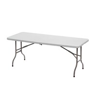 Bartscher Inklapbare Buffettafel | Kunststof/Staal | Wit Blad | Grijs Frame | In-/Outdoor | 1830x760x740(h)mm 