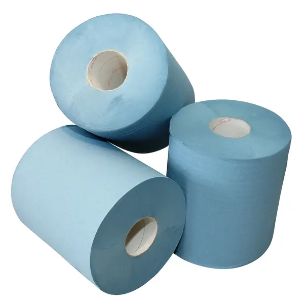 Centerfeedrol (Midi) | EURO | Recycled Cellulose (1-Laags) | Blauw (HACCP) | 300m/Rol | 6 Rollen | ECO-Keurmerk | Ø190mm