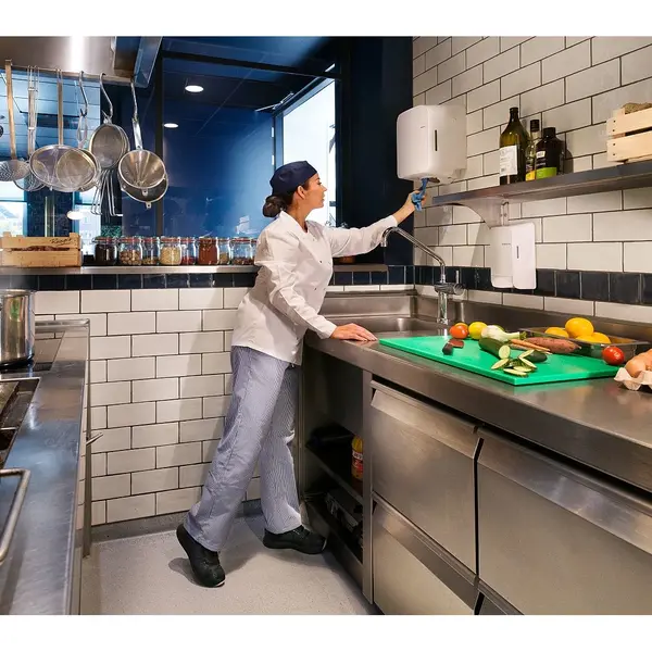 Centerfeedrol (Midi) | EURO | Recycled Cellulose (1-Laags) | Blauw (HACCP) | 300m/Rol | 6 Rollen | ECO-Keurmerk | Ø190mm