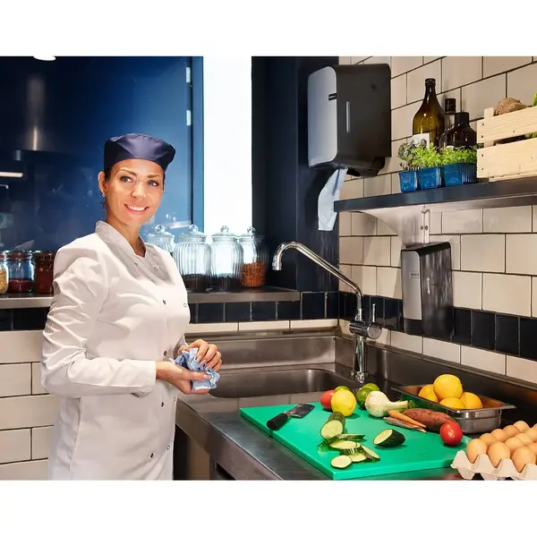 Centerfeeddispenser | QUARTZ SILVER | Kunststof | Midi-Rollen | 265x222x375(h)mm