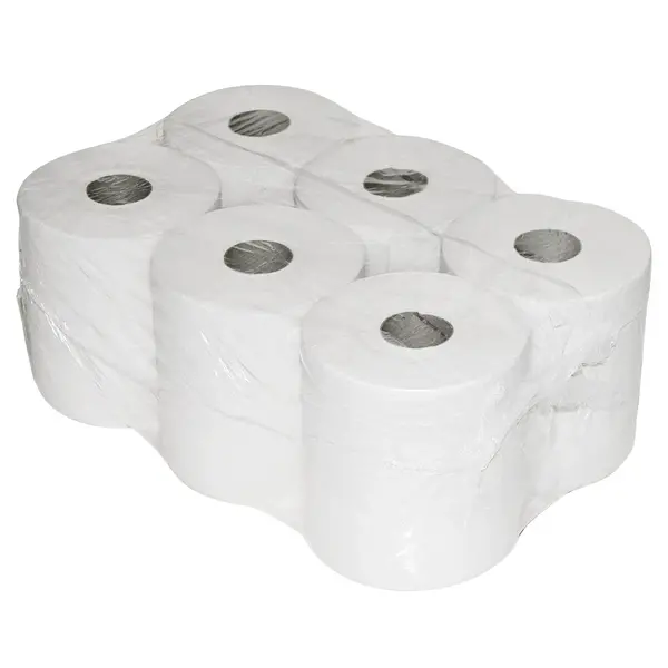 Centerfeedrol (Midi) | EURO | Geperforeerd | Recycled Papier (2-Laags) | Wit | 108m/Rol | 6 Rollen | ECO-/PEFC-Keurmerk | Ø195mm