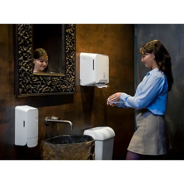 Zeepdispenser | QUARTZ WHITE | Kunststof | Foamzeep (1000ml) | 125x115x280(h)mm