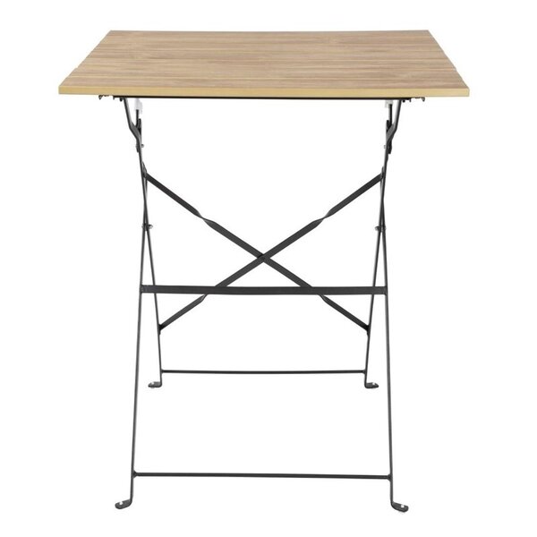 Inklapbare Tafel | PERTH | Staal | Houtlook | In-/Outdoor | 600x600x710(h)mm
