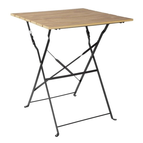 Inklapbare Tafel | PERTH | Staal | Houtlook | In-/Outdoor | 600x600x710(h)mm