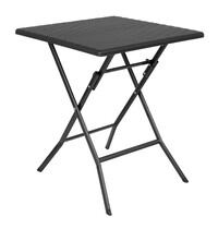 Bolero Inklapbare Tafel | Kunststof/Staal | Zwart | In-/Outdoor | 620x620x730(h)mm 