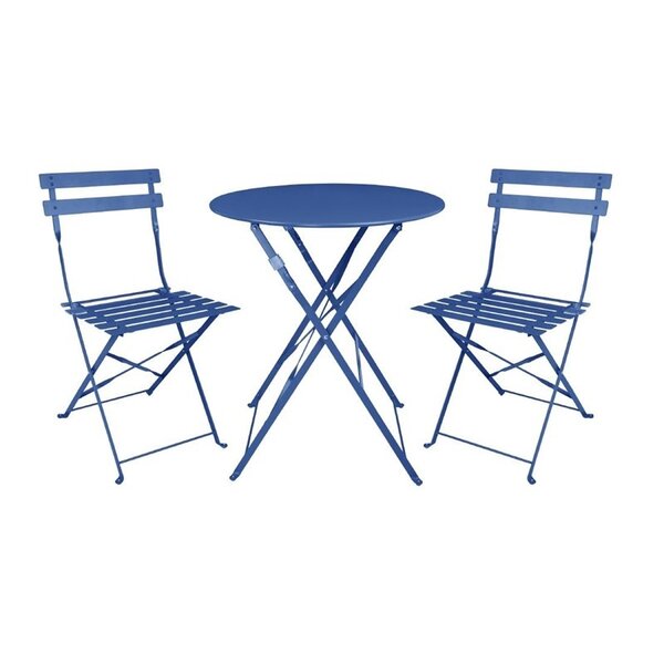 Inklapbare Tafel | PERTH | Staal | Marineblauw | In-/Outdoor | Ø600x710(h)mm