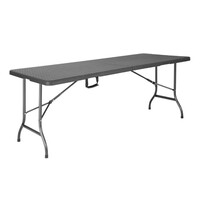 Bolero Inklapbare Buffettafel | Kunststof/Staal | Zwart Blad | Grijs Frame | In-/Outdoor | 1829x743x728(h)mm 