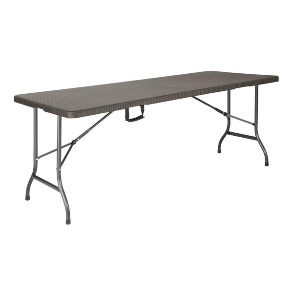 Inklapbare Buffettafel | Kunststof/Staal | Bruin Blad | Grijs Frame | In-/Outdoor | 1829x743x728(h)mm