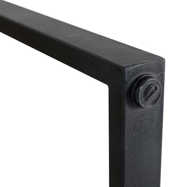 Statafel | Hout/Staal | Acaciahout Blad | Zwart Frame | In-/Outdoor | 1800x900x1050(h)mm