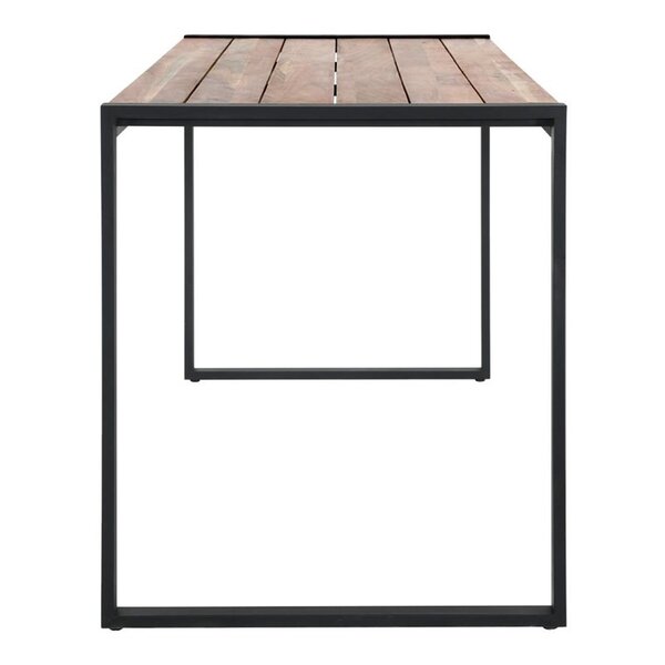 Statafel | Hout/Staal | Acaciahout Blad | Zwart Frame | In-/Outdoor | 1800x900x1050(h)mm