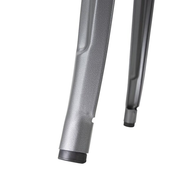 Statafel | BISTRO | Hout/Staal | Essenhout Blad | Grijs Frame | Indoor | 600x600x1040(h)mm