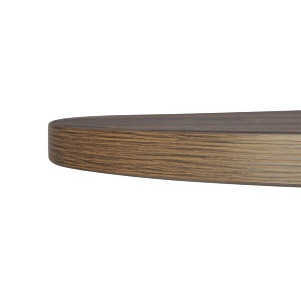 Tafel | Kunststof/Staal | Houtlook Blad | Zwart Frame | Indoor | Ø600x750(h)mm