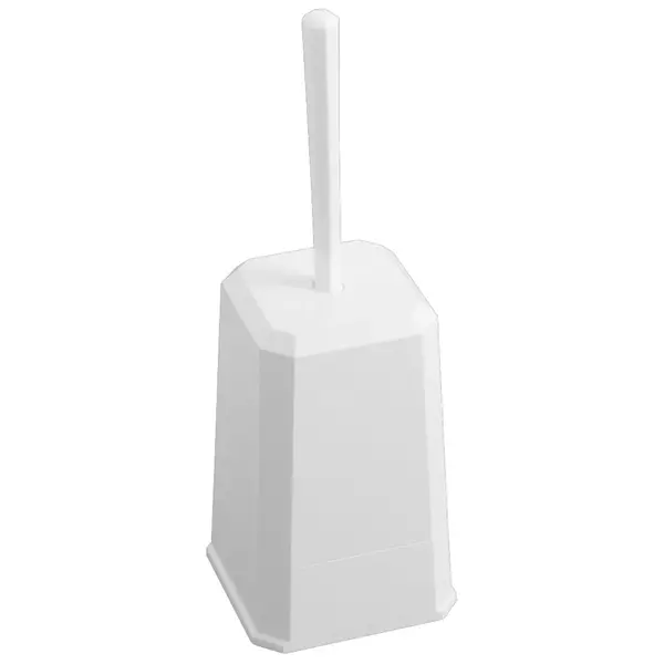 Toiletborstelhouder | Kunststof | Wit | Incl. Borstel | Vrijstaand/Wandmontage | 133x135x410(h)mm