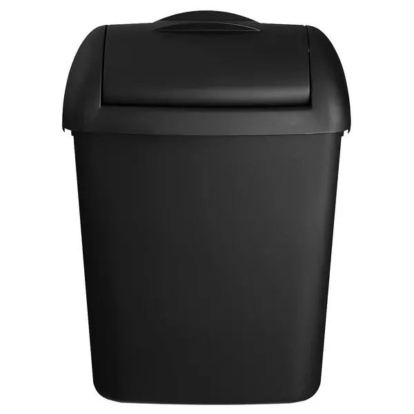 Wandafvalbak | QUARTZ BLACK | Kunststof | Zwart | 8L | Inworpvak | 263x193x370(h)mm
