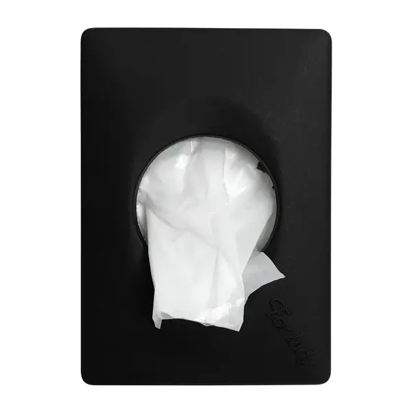 Hygiënezakjesdispenser | QUARTZ BLACK | Kunststof | Zwart | 95x32x135(h)mm