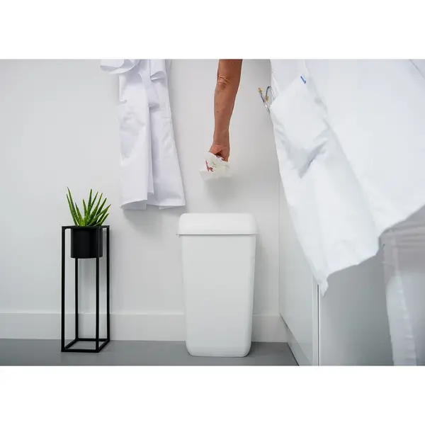 Afvalbak | QUARTZ WHITE | Kunststof | Wit | 23L | Open | Wandmontage/Vrijstaand | 337x225x560(h)mm