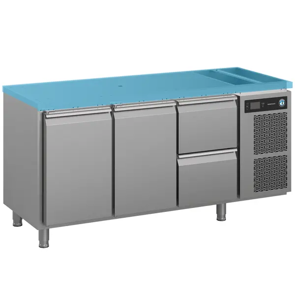 Koelwerkbank | PREMIER | Energiezuinig | 463L | 2 Deuren + 2 Laden (1/1 GN) | +2°C/+12°C | Geforceerd | Zonder Werkblad | 1751x680x930(h)mm
