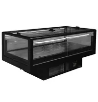 Tefcold Koel-/Vrieseiland | EIDA | 435L | Zwart | -18°C/-24°C & -2°C/+5°C | Geforceerd | Schuifdeksels | Wielen (Geremd) | 2100x1000x920(h)mm