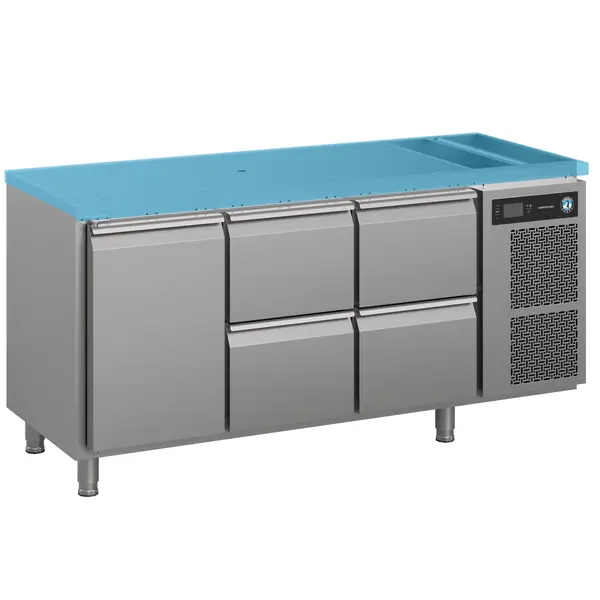 Koelwerkbank | PREMIER | Energiezuinig | 463L | 1 Deur + 4 Laden (1/1 GN) | +2°C/+12°C | Geforceerd | Zonder Werkblad | 1751x680x930(h)mm