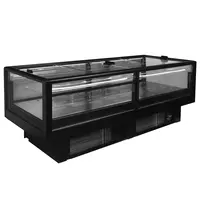 Tefcold Koel-/Vrieseiland | EIDA | 543L | Zwart | -18°C/-24°C & -2°C/+5°C | Geforceerd | Schuifdeksels | Wielen (Geremd) | 2600x1000x920(h)mm