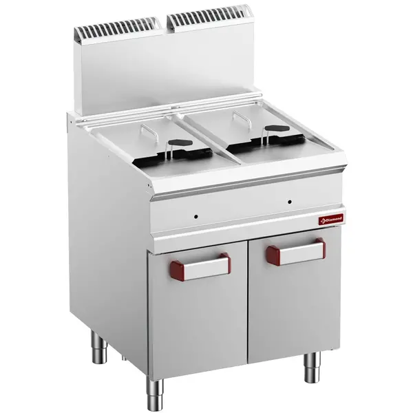 Friteuse | OPTIMA 700 | Gas | 14+14L | 90°C/190°C | 25kW | Piëzo Ontsteking | Aftapkranen | 700x700x850/1180(h)mm