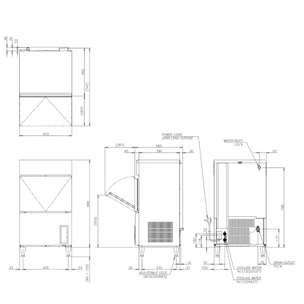 IJsblokjesmachine | IM-SERIE (UltraCUBE) | Volle Blokjes (13g) | 47kg/24u | Bunker 18kg | Watergekoeld | 503x456x840/965(h)mm