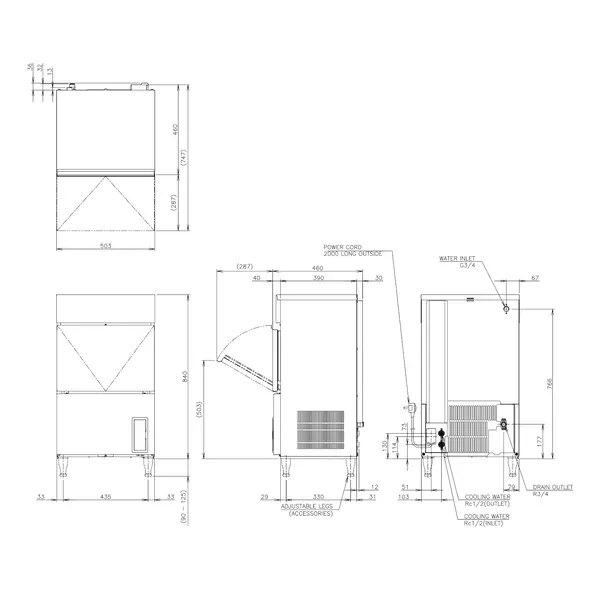 IJsblokjesmachine | IM-SERIE (UltraCUBE) | Volle Blokjes (23g) | 50kg/24u | Bunker 18kg | Watergekoeld | 503x456x840/965(h)mm