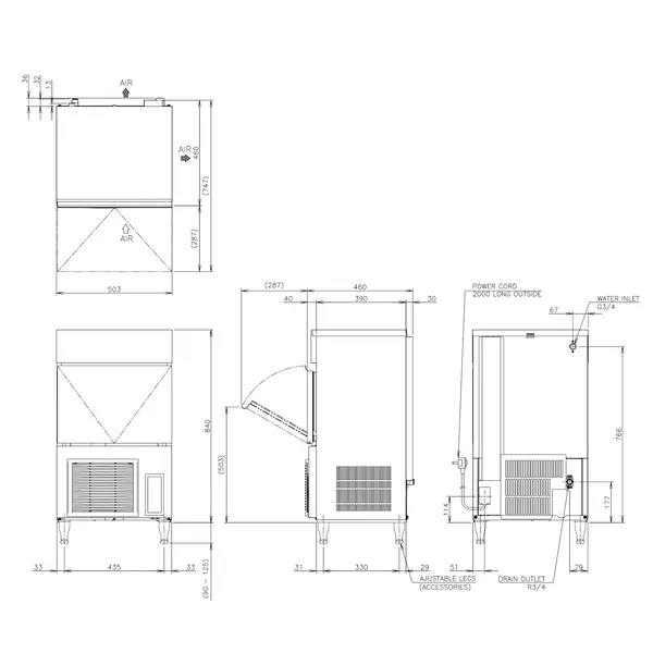 IJsblokjesmachine | IM-SERIE (UltraCUBE) | Volle Blokjes (13g) | 43kg/24u | Bunker 18kg | Luchtgekoeld | 503x456x840/965(h)mm
