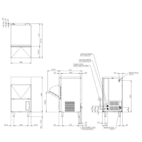 IJsblokjesmachine | IM-SERIE (UltraCUBE) | Volle Blokjes (13g) | 30kg/24u | Bunker 11.5kg | Watergekoeld | 398x451x695/822(h)mm