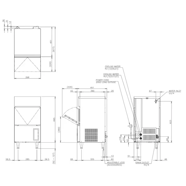 IJsblokjesmachine | IM-SERIE (UltraCUBE) | Volle Blokjes (23g) | 32kg/24u | Bunker 11.5kg | Watergekoeld | 398x451x695/822(h)mm