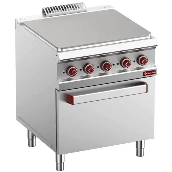 Doorkookplaat + Oven | OPTIMA 700 | Elektrisch | 4 Zones + 2/1 GN Oven/Grill | 14.3kW (400V) | 700x700x850/920(h)mm