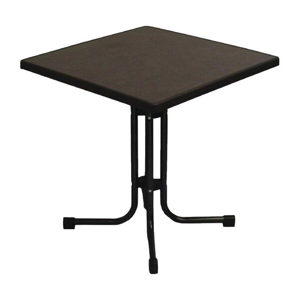Inklapbare Tafel | LIMBURG PIZARRA | Hout/Staal | Bruin Blad | Zwart Frame | In-/Outdoor | 700x700x730(h)mm