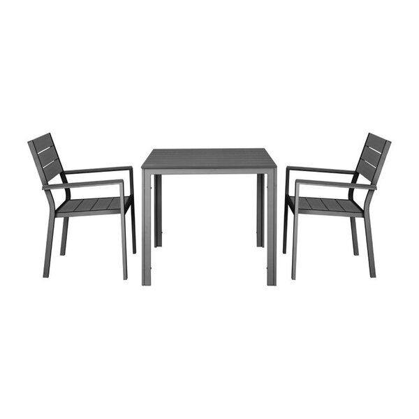 Tafel | VALLETTA | Kunststof | Grijs | In-/Outdoor | 780x780x742(h)mm