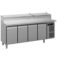 Hoshizaki Pizzawerkbank | PREMIER | 625L | 4 Deuren (1/1 GN) | Boven 11x 1/3 GN | +2°C/+12°C | Geforceerd | 2196x800x890/1160(h)mm