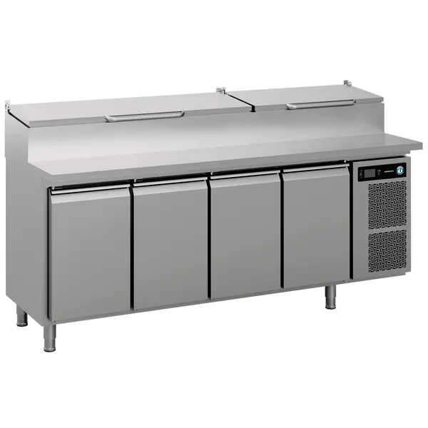 Pizzawerkbank | PREMIER | 625L | 4 Deuren (1/1 GN) | Boven 11x 1/3 GN | +2°C/+12°C | Geforceerd | 2196x800x890/1160(h)mm