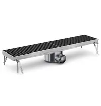 CombiSteel Vloerput | RVS | Afvoeraansluiting Ø75mm | 891x200x140(h)mm 