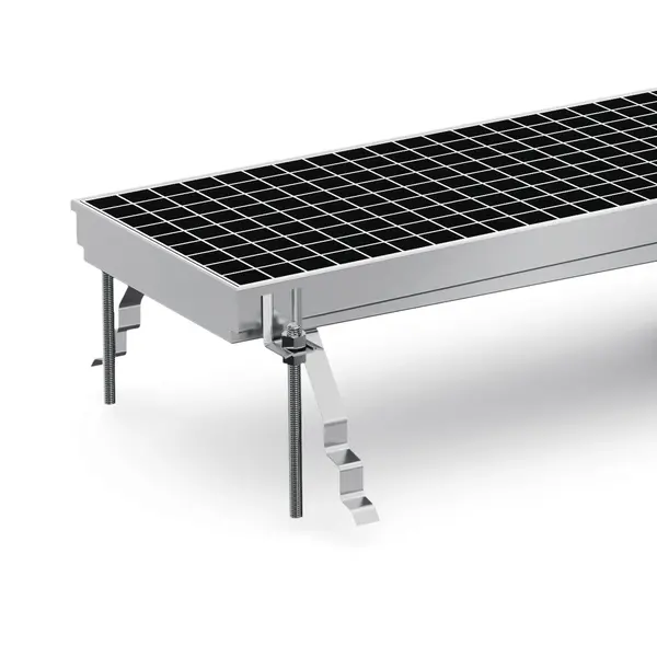 Vloerput | RVS | Afvoeraansluiting Ø75mm | 891x200x140(h)mm