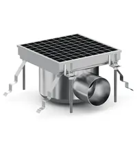 CombiSteel Vloerput | RVS | Afvoeraansluiting Ø75mm | 200x200x131(h)mm 