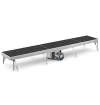 CombiSteel Vloerput | RVS | Afvoeraansluiting Ø75mm | 1144x200x140(h)mm 