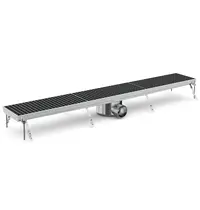 CombiSteel Vloerput | RVS | Afvoeraansluiting Ø75mm | 1331x200x140(h)mm 