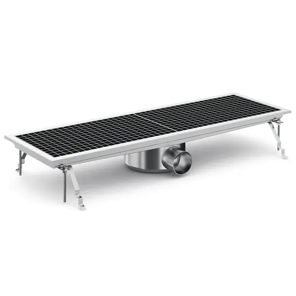 Vloerput | RVS | Afvoeraansluiting Ø75mm | 927x300x140(h)mm