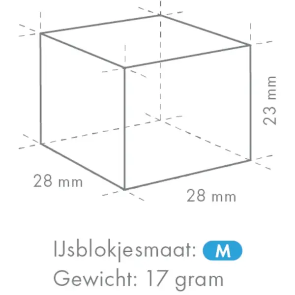 IJsblokjesmachine | IM-SERIE (CUBE) | Volle Blokjes (17g) | 190kg/24u | Zonder Bunker | Watergekoeld | Stapelbaar | 1084x700x500(h)mm