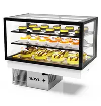 SAYL Drop-In Koelvitrine | INTEGRA | Zwart | +2°C/+6°C | Geforceerd | 3 Niveaus | Touchscreen | 1000x600x515/855(h)mm 