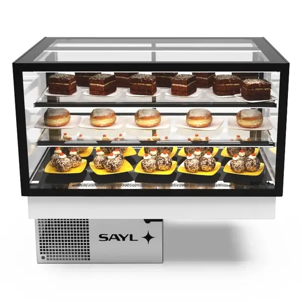 Drop-In Koelvitrine | INTEGRA | Zwart | +2°C/+6°C | Geforceerd | 3 Niveaus | Touchscreen | 1000x600x515/855(h)mm