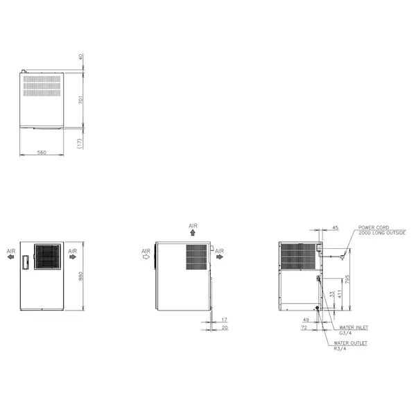 IJsblokjesmachine | IM-SERIE (UltraCUBE) | Volle Blokjes (31g) | 190kg/24u | Zonder Bunker | Watergekoeld | Stapelbaar | 1084x700x500(h)mm