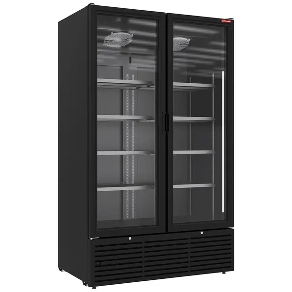 Drankenkoeling | DRINK EVO | 1142L | Zwart | +1°C/+9°C | Statisch + Ventilator | Draaideuren | Wielen | 1200x736x2009(h)mm