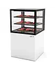 SAYL Koelvitrine | INTEGRA | Wit/Zwart | +2°C/+6°C | Geforceerd | 3 Niveaus | Vochtigheid Instelbaar | Wielen (Geremd) | 600x600x1100(h)mm 