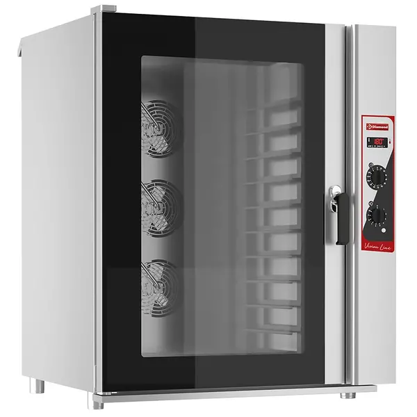 Heteluchtoven | VISION LINE | 10 Niveaus (EN600x400) | Elektrisch | 50°C/260°C | 15.7kW (400V) | Bevochtiging (Automatisch) | 970x920x1210(h)mm